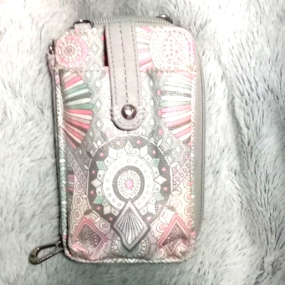 EUC Sakroots Artists Circle Crossbody Phone Holder Wallet (no strap) - Picture 4 of 5